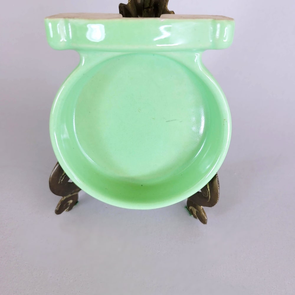 Vintage Jadeite Wall Mount Porcelain Cup Holder