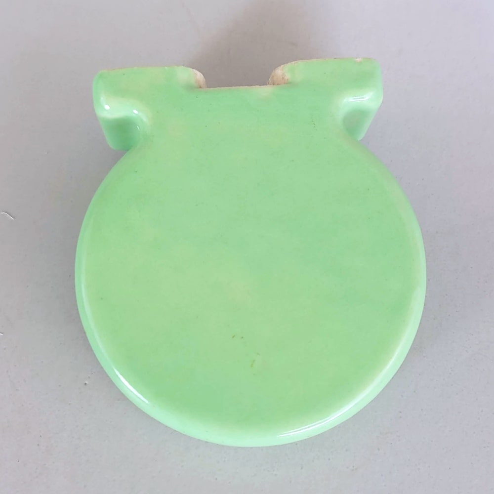 Vintage Jadeite Wall Mount Porcelain Cup Holder Green Bathroom Cup Holder - Image 9