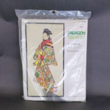 1978 Madam Butterfly crewel embroidery kit from Paragon Stitchery