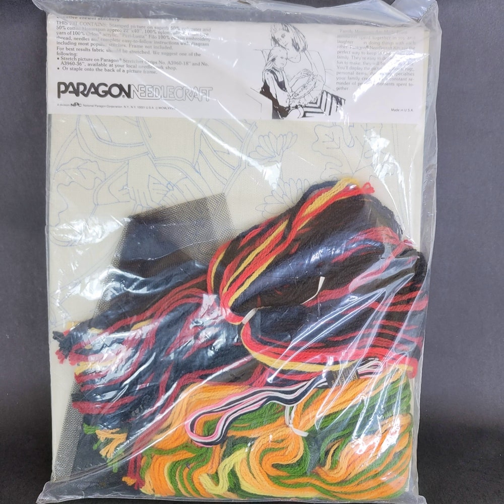 1978 Madam Butterfly Embroidery Kit by Paragon Unopened Crewel - Image 5