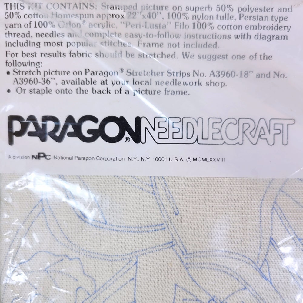 1978 Madam Butterfly Embroidery Kit by Paragon Unopened Crewel - Image 6