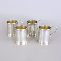 Lunt sterling silver shot glasses. 582 silver.